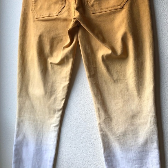 prAna Jett Ombré Dip Dye Organic Cropped Jeans Sz 6 - Picture 10 of 14